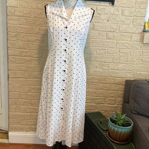 Black and white polka dot summer dress
